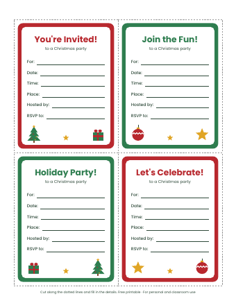 First page preview of Christmas Party Invitation Templates